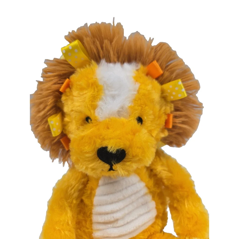 Make Believe Ideas Sensory Snugglers LION Plush Stuffed Animal Tags Rattle 10 in